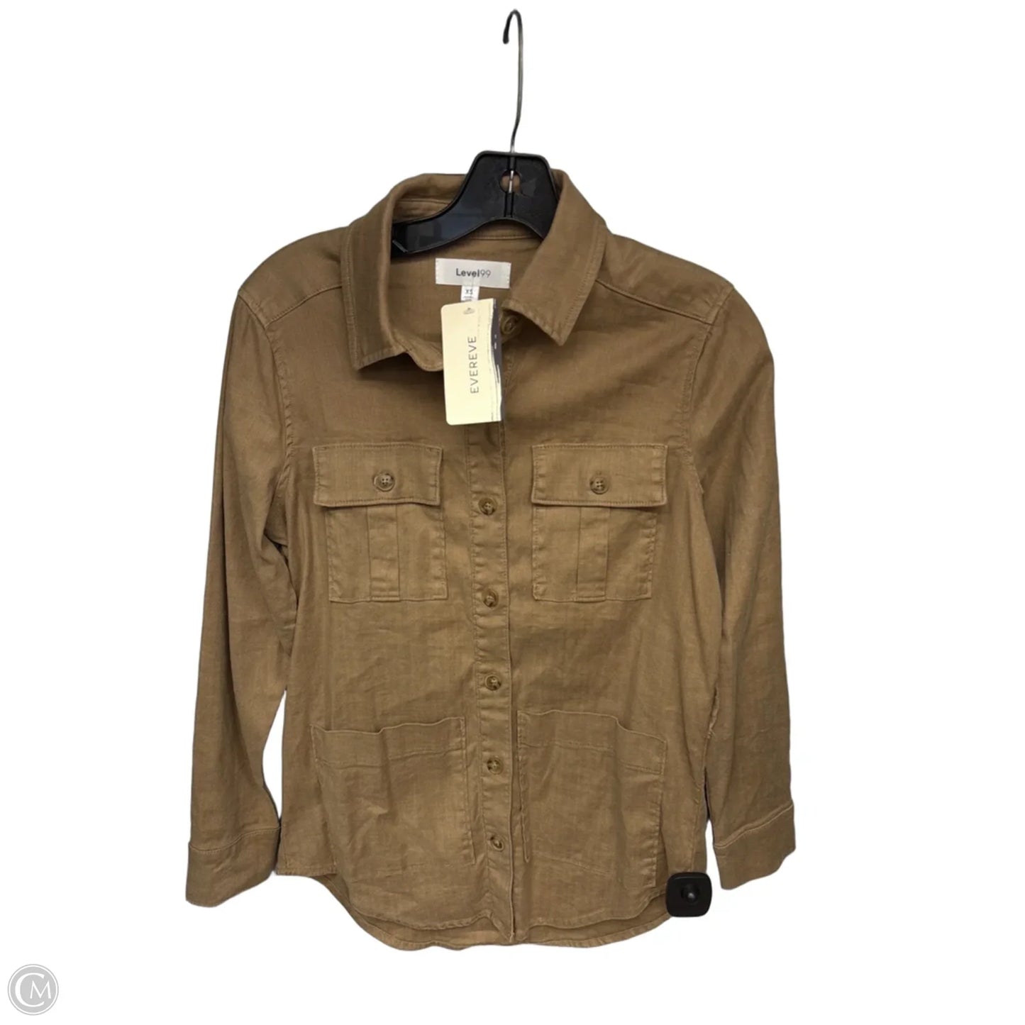 Jacket Shirt By Level 99 In Brown, Size: Xs