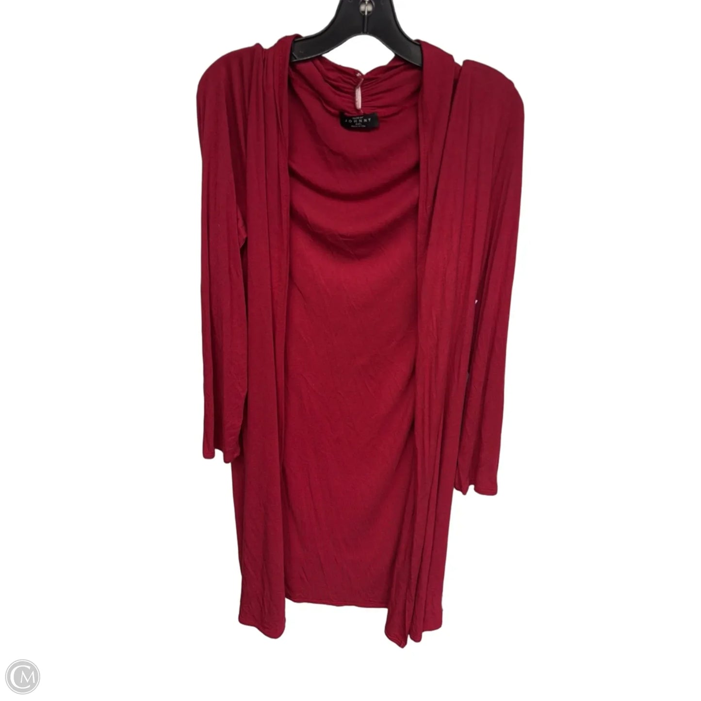 Cardigan By Clothes Mentor In Red, Size: Xxl