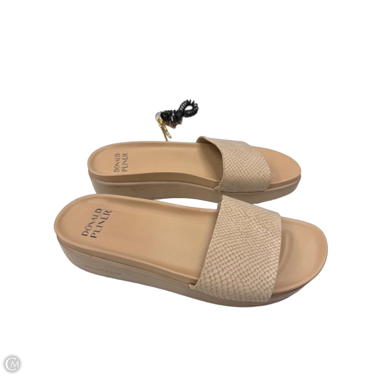 Sandals Heels Platform By Donald Pliner In Cream, Size: 10