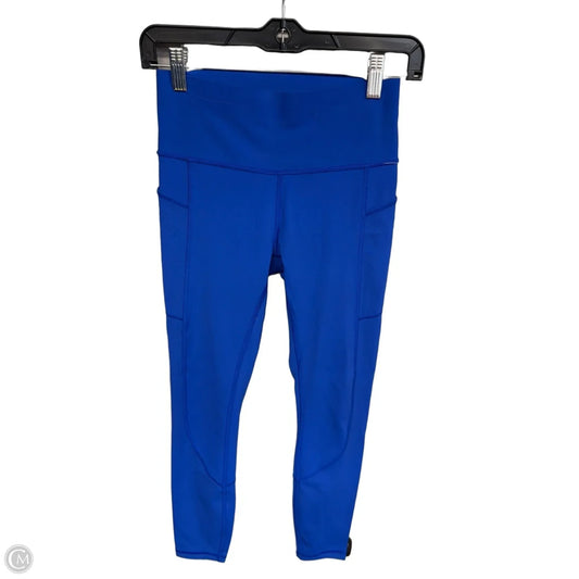 Athletic Capris By Lululemon In Blue, Size: 4