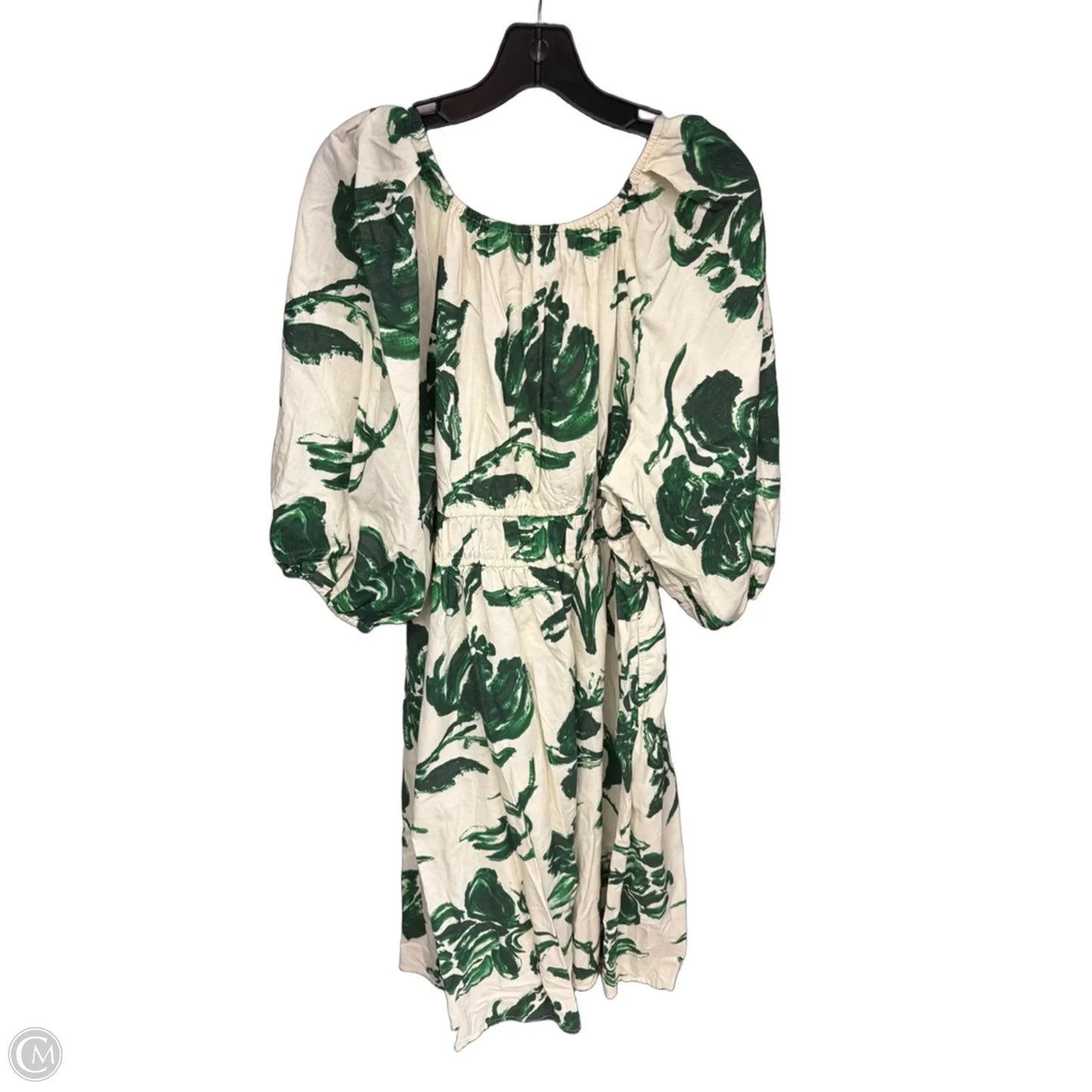 Dress Casual Maxi By Time And Tru In Green & White, Size: Xl