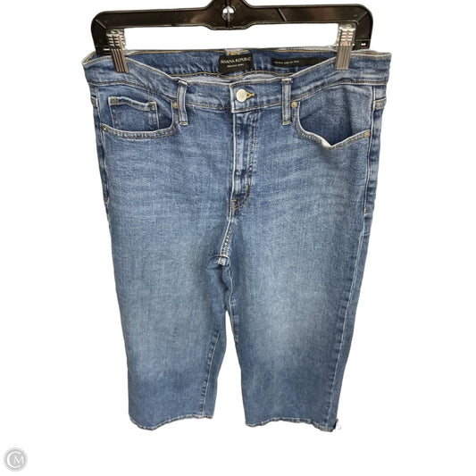 Jeans Wide Leg By Banana Republic In Blue Denim, Size: 12