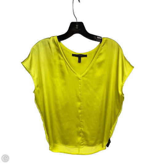 Top Short Sleeve By White House Black Market In Yellow, Size: S