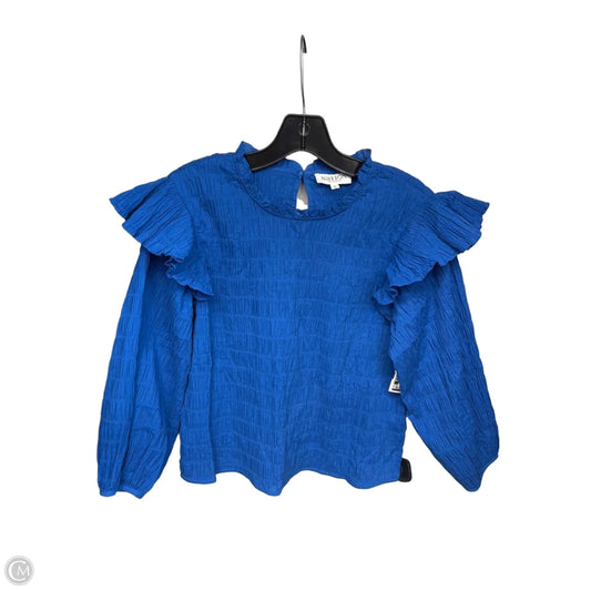 Top 3/4 Sleeve By Nation In Blue, Size: M