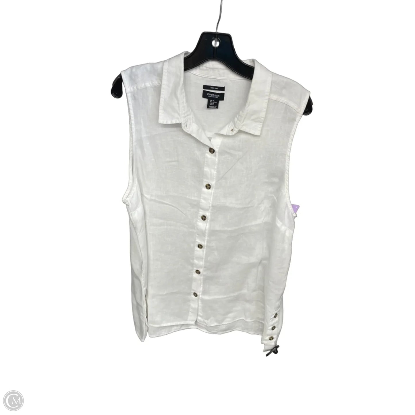 Top Sleeveless By Jones New York In White, Size: Xl
