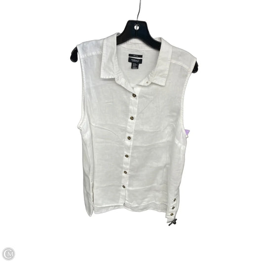 Top Sleeveless By Jones New York In White, Size: Xl