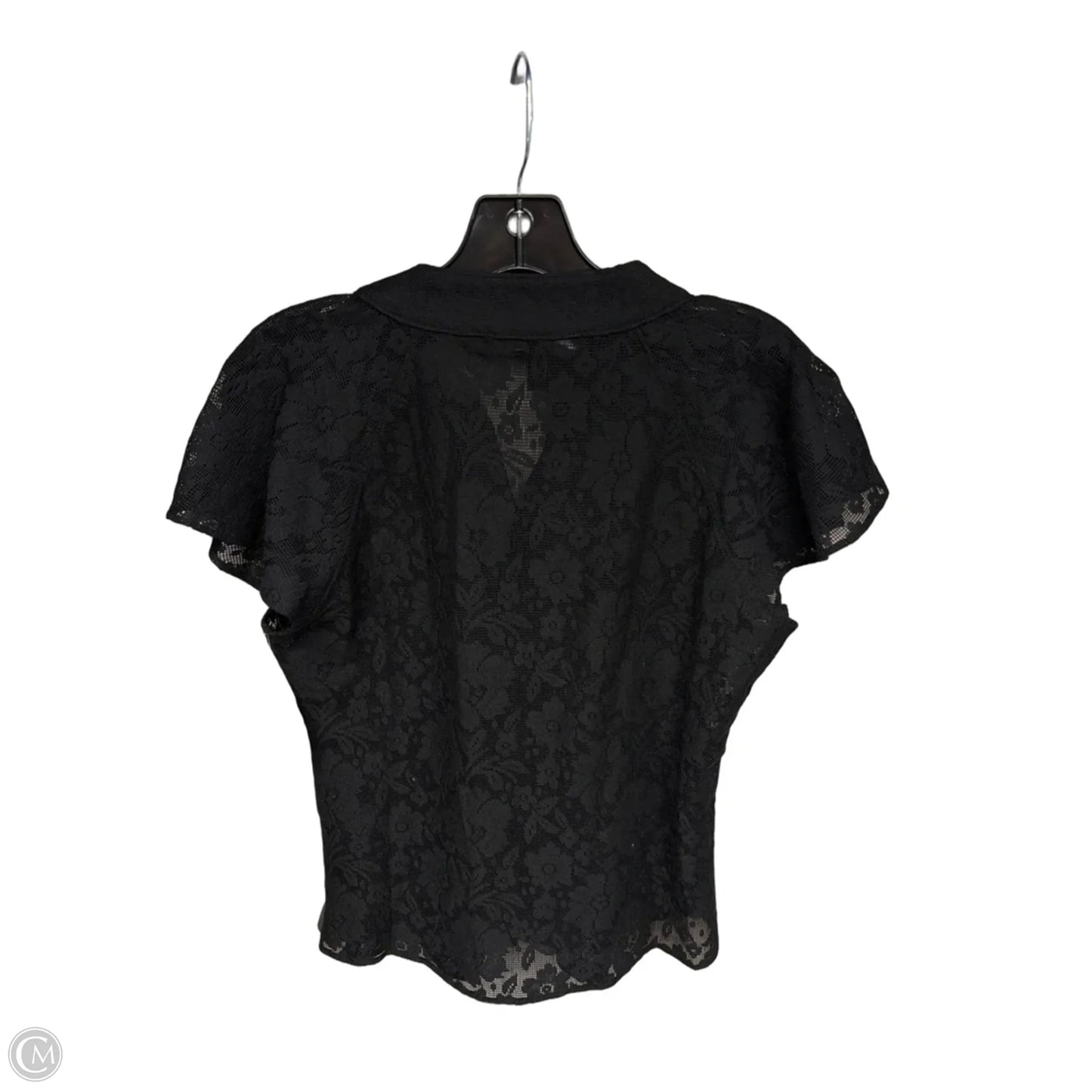 Top Short Sleeve By White House Black Market In Black, Size: S