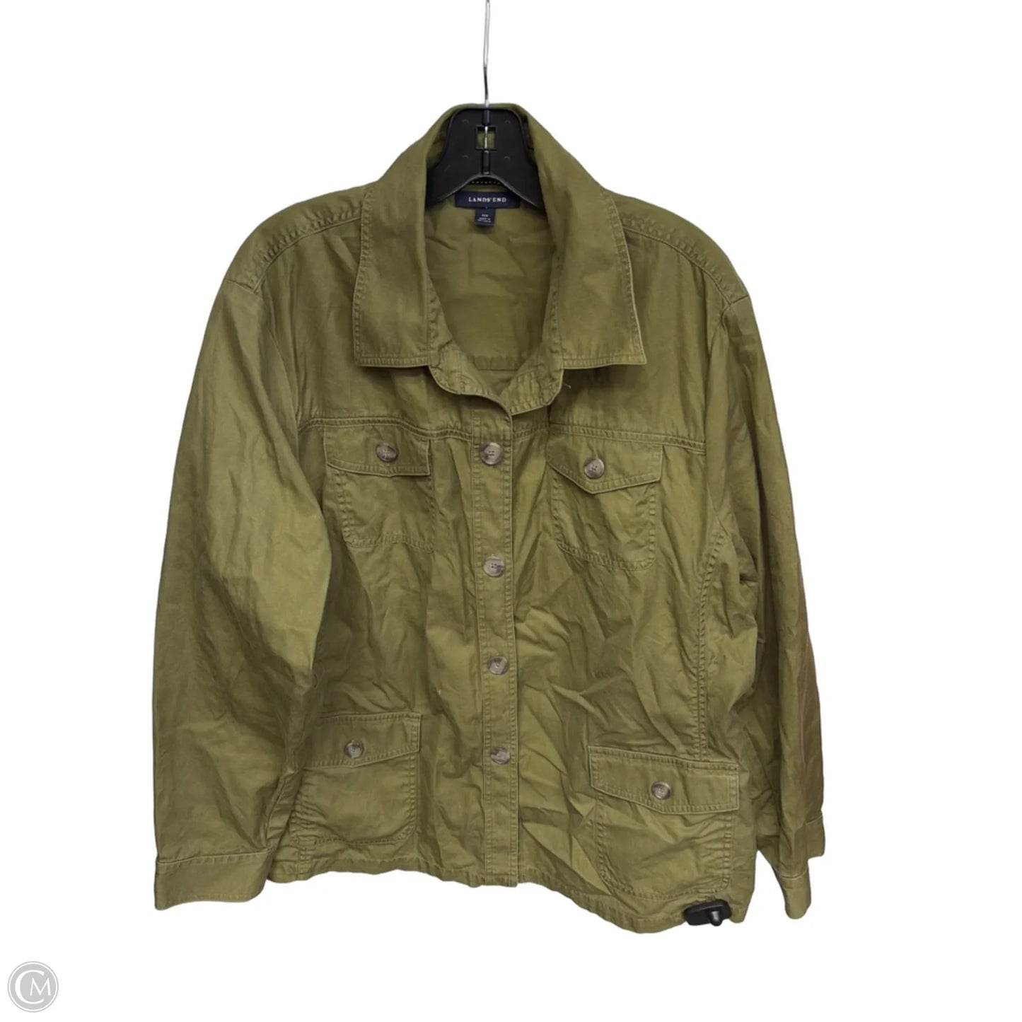 Jacket Utility By Lands End In Green, Size: 22