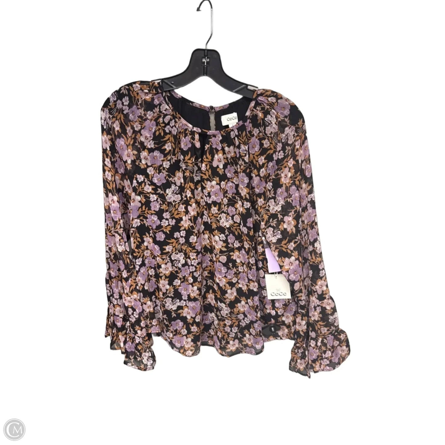 Top Long Sleeve By Cece In Purple, Size: M