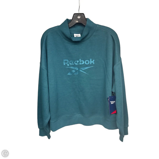 Athletic Sweatshirt Crewneck By Reebok In Teal, Size: Xl