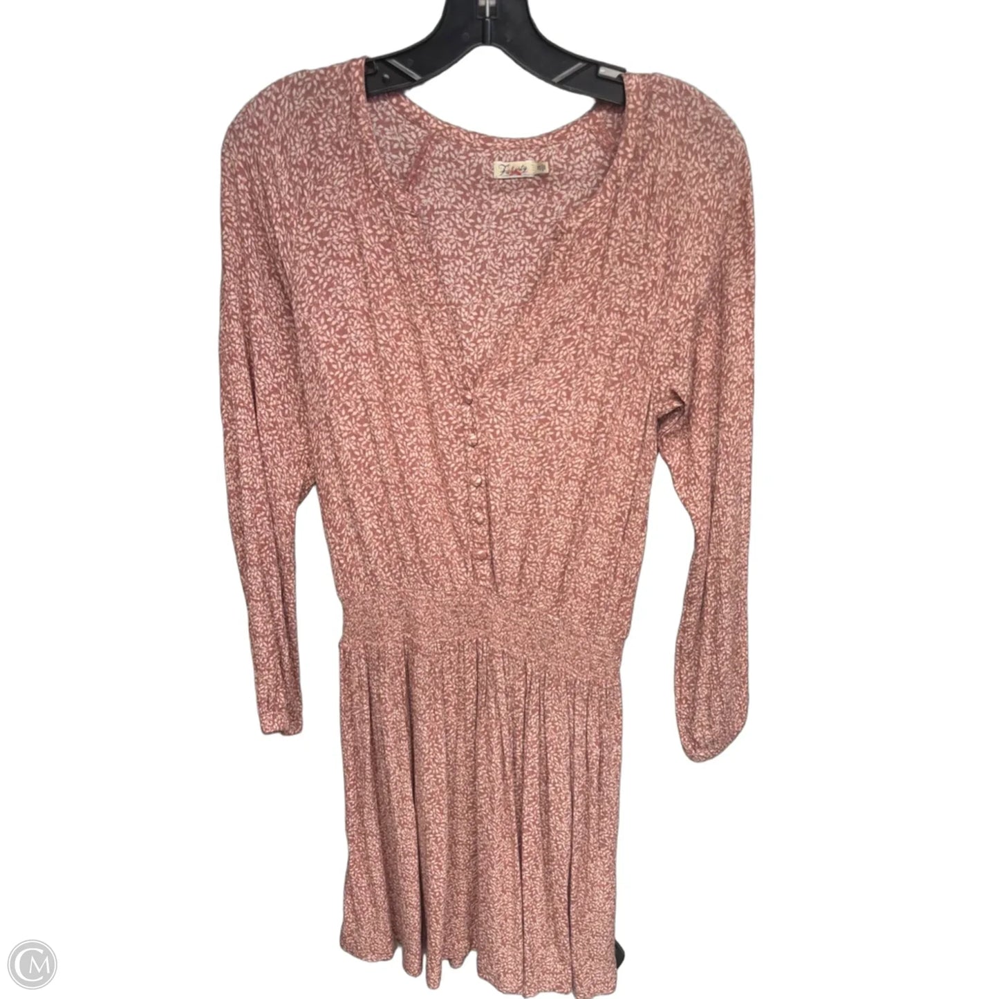 Dress Casual Midi By Faherty In Pink & White, Size: Xs