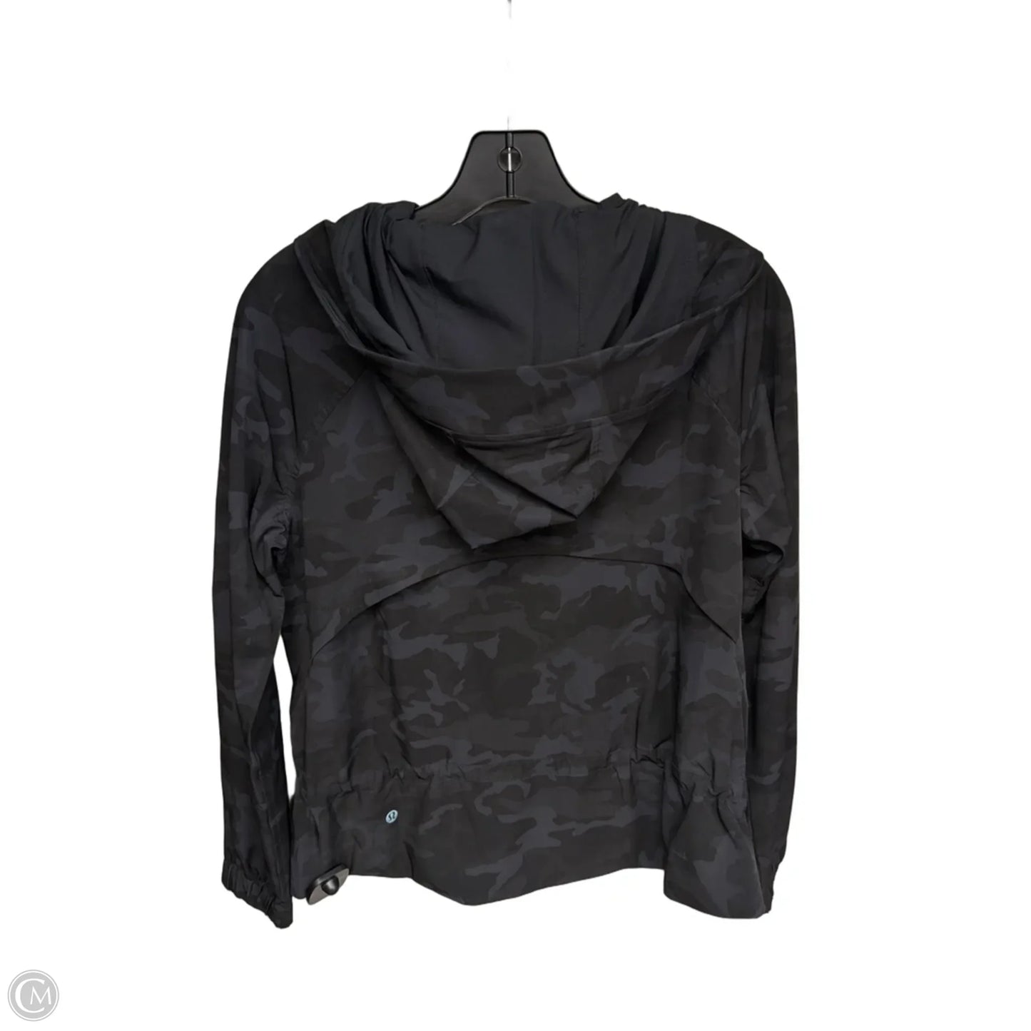 Athletic Jacket By Lululemon In Black & Blue, Size: 4