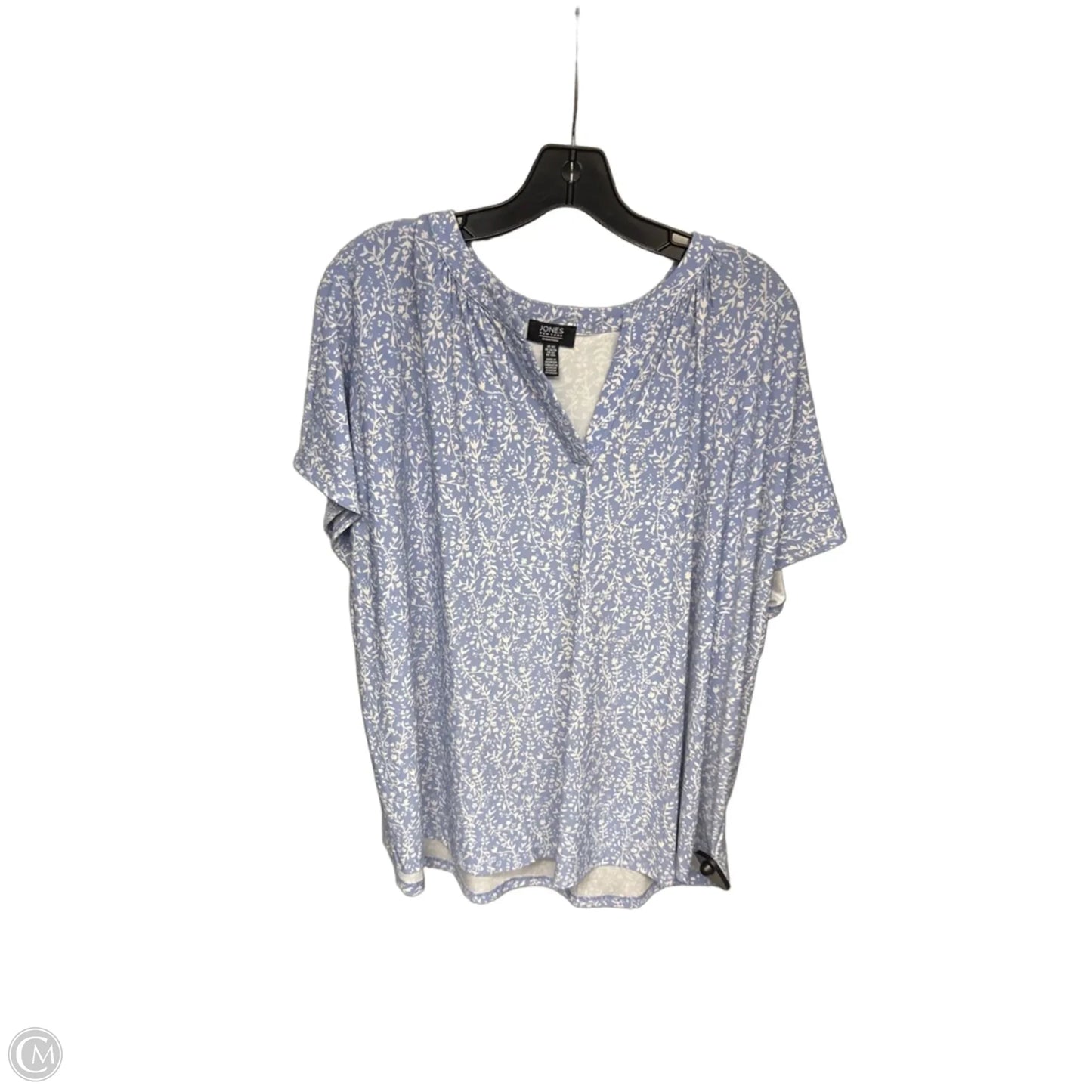Top Short Sleeve By Jones New York In Blue, Size: 3x
