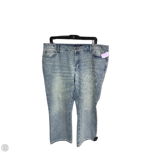 Jeans Cropped By Who What Wear In Blue Denim, Size: 16