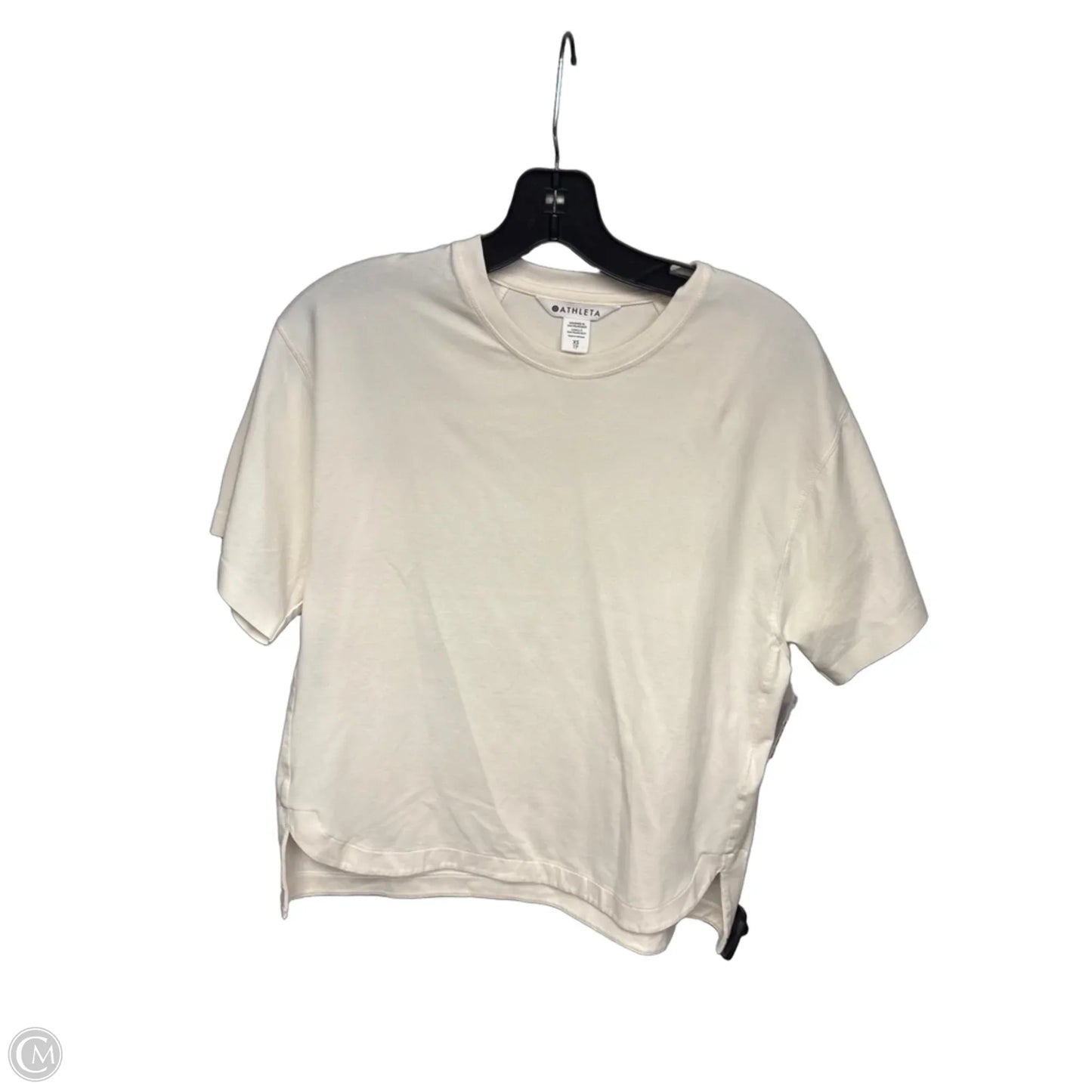 Athletic Top Short Sleeve By Athleta In Cream, Size: Xs