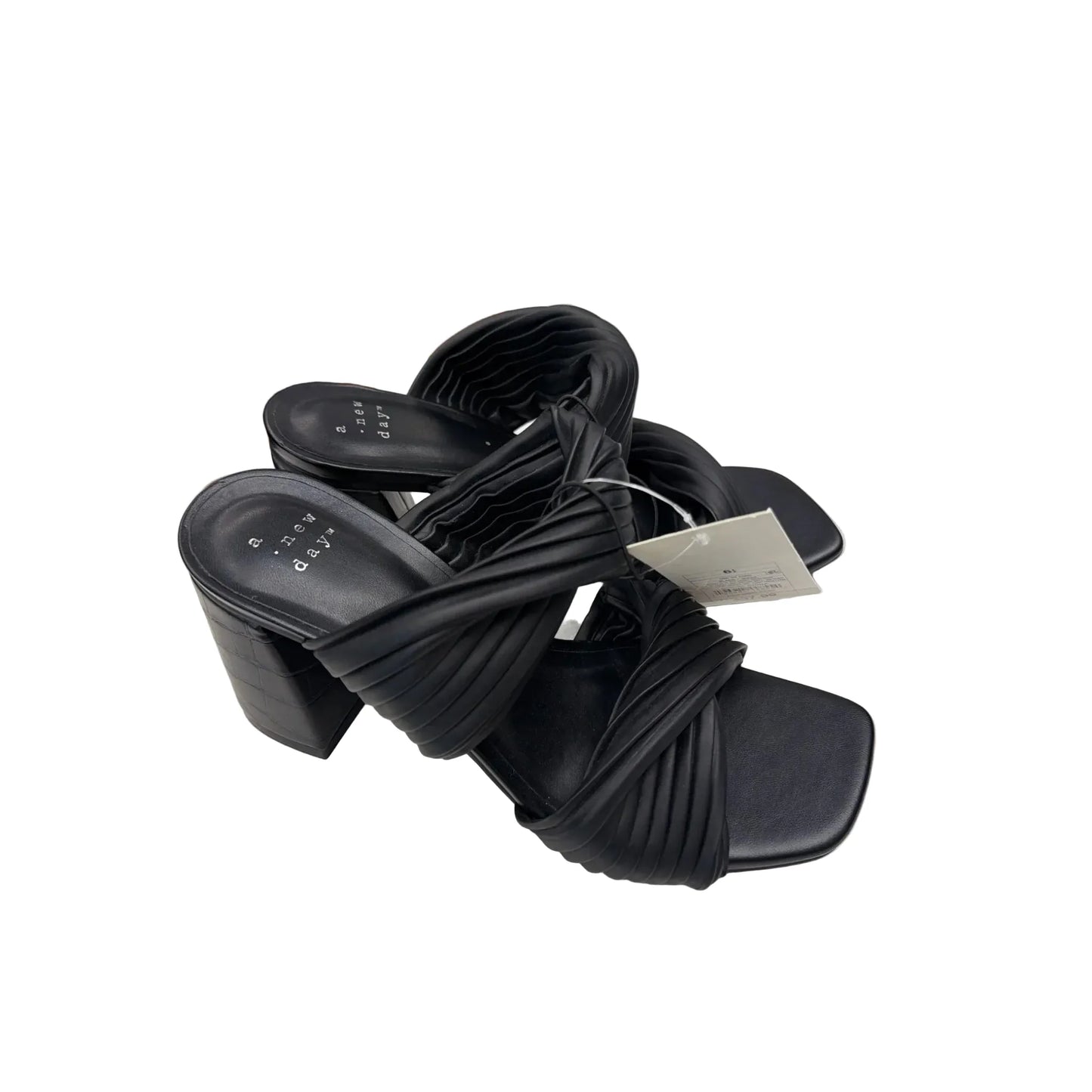 Sandals Heels Block By A New Day In Black, Size: 6.5