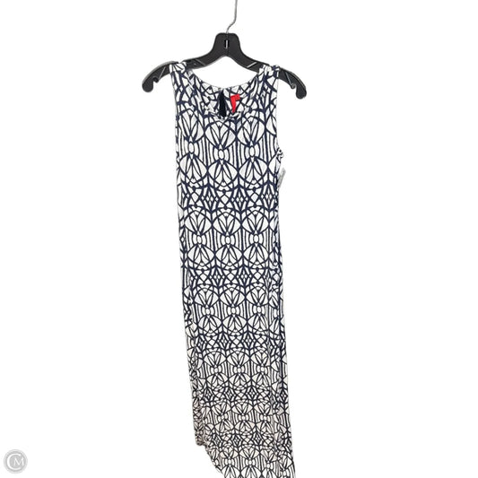 Dress Casual Maxi By Saks Fifth Avenue In Blue & White, Size: M