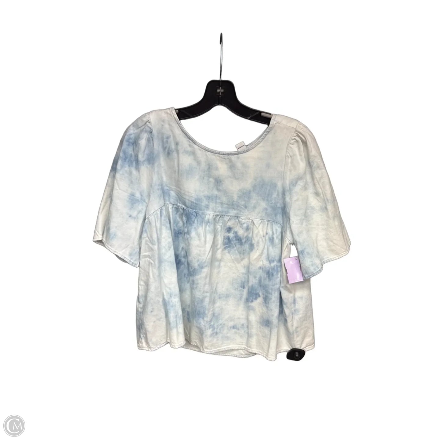 Top Short Sleeve By Old Navy In Blue & White, Size: S
