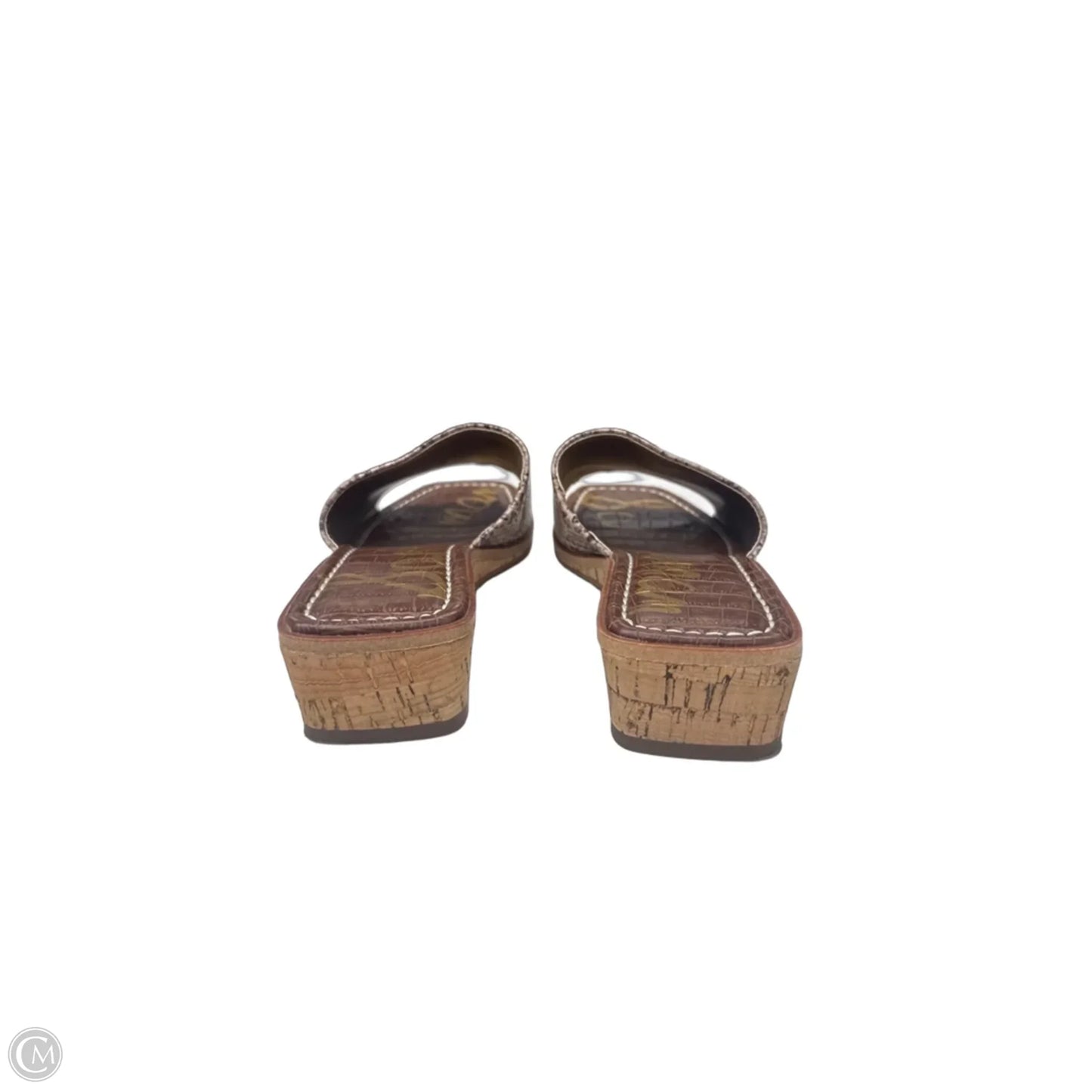 Sandals Heels Kitten By Sam Edelman In Snakeskin Print, Size: 6