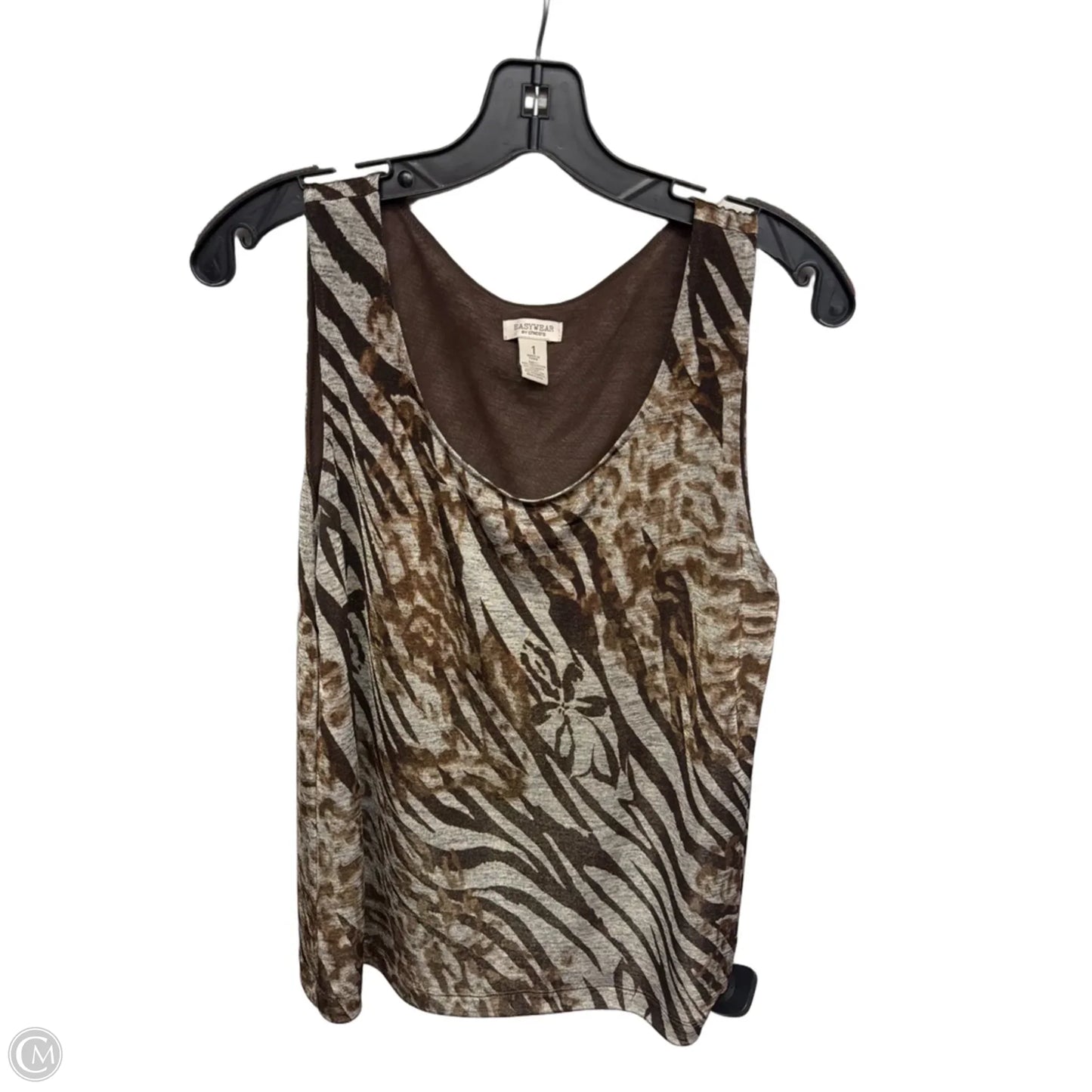 Top Sleeveless By Chicos In Brown, Size: M