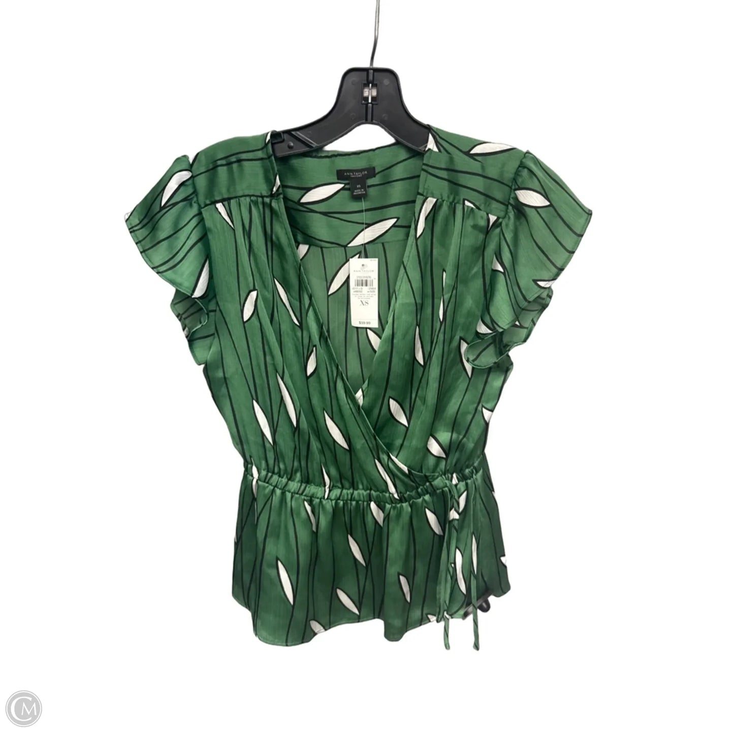 Top Short Sleeve By Ann Taylor In Green, Size: Xs