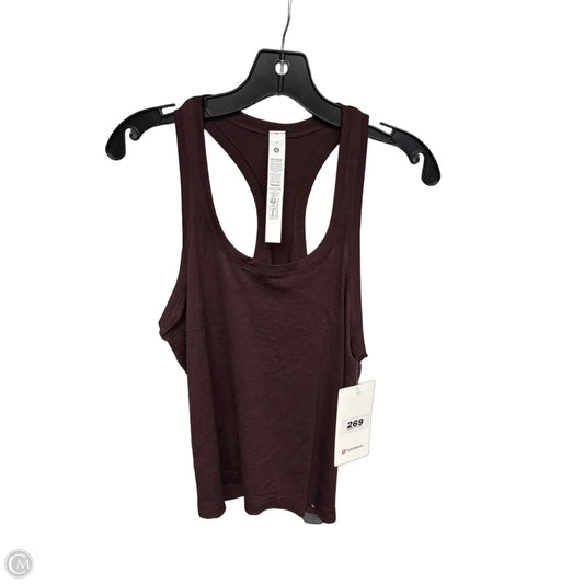 Athletic Tank Top By Lululemon In Maroon, Size: 10
