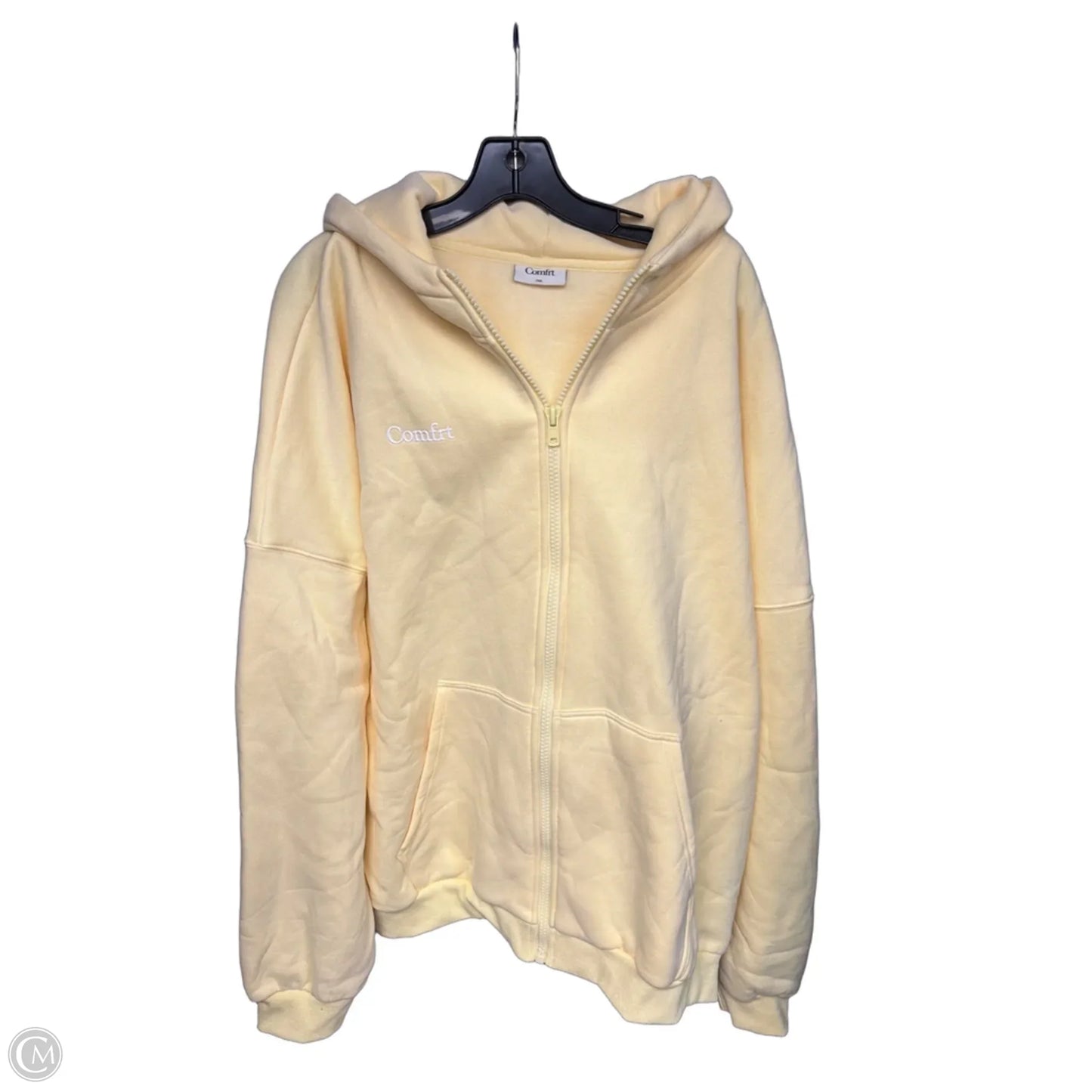 Sweatshirt Hoodie By Clothes Mentor In Yellow, Size: 2x