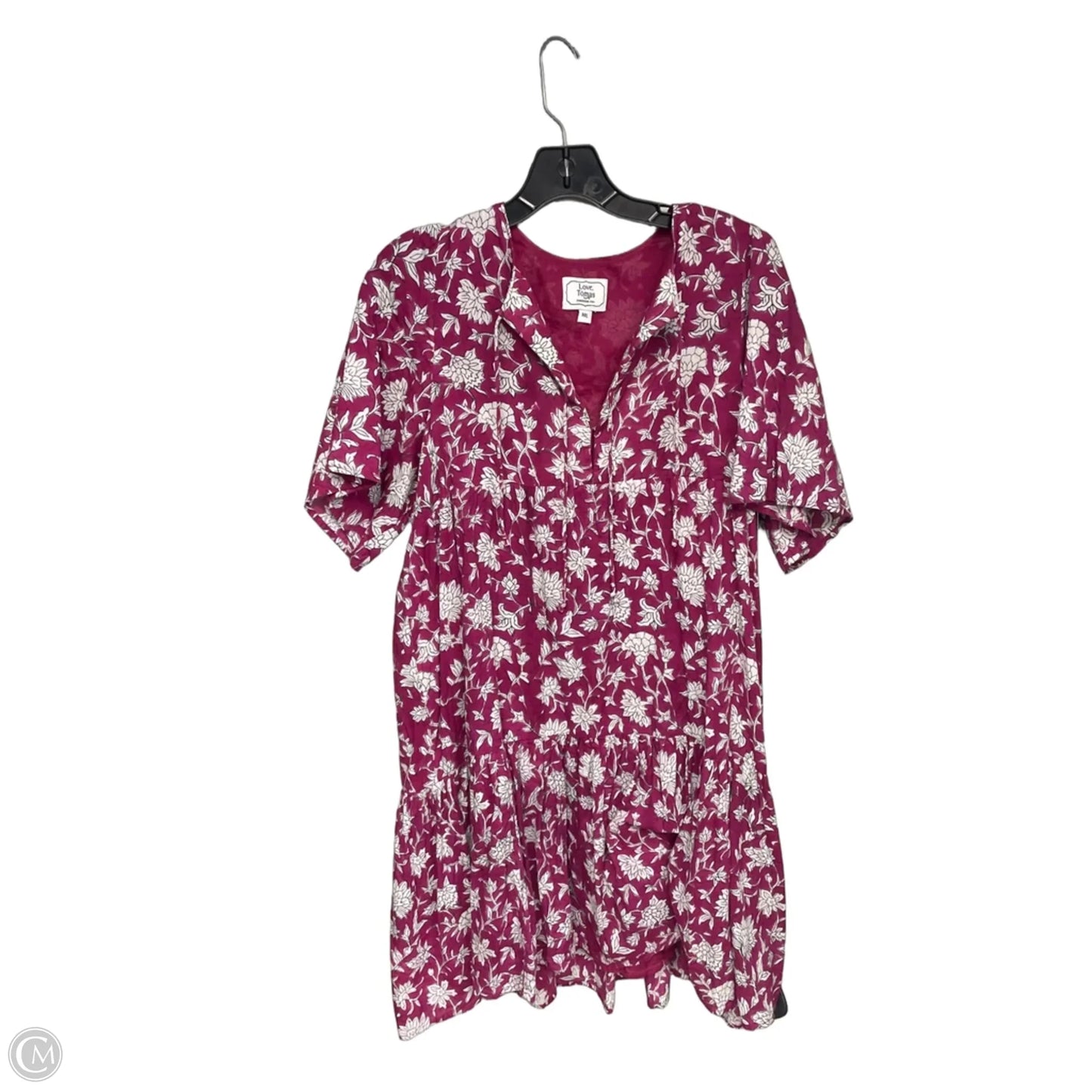 Dress Casual Midi By Clothes Mentor In Purple & White, Size: M