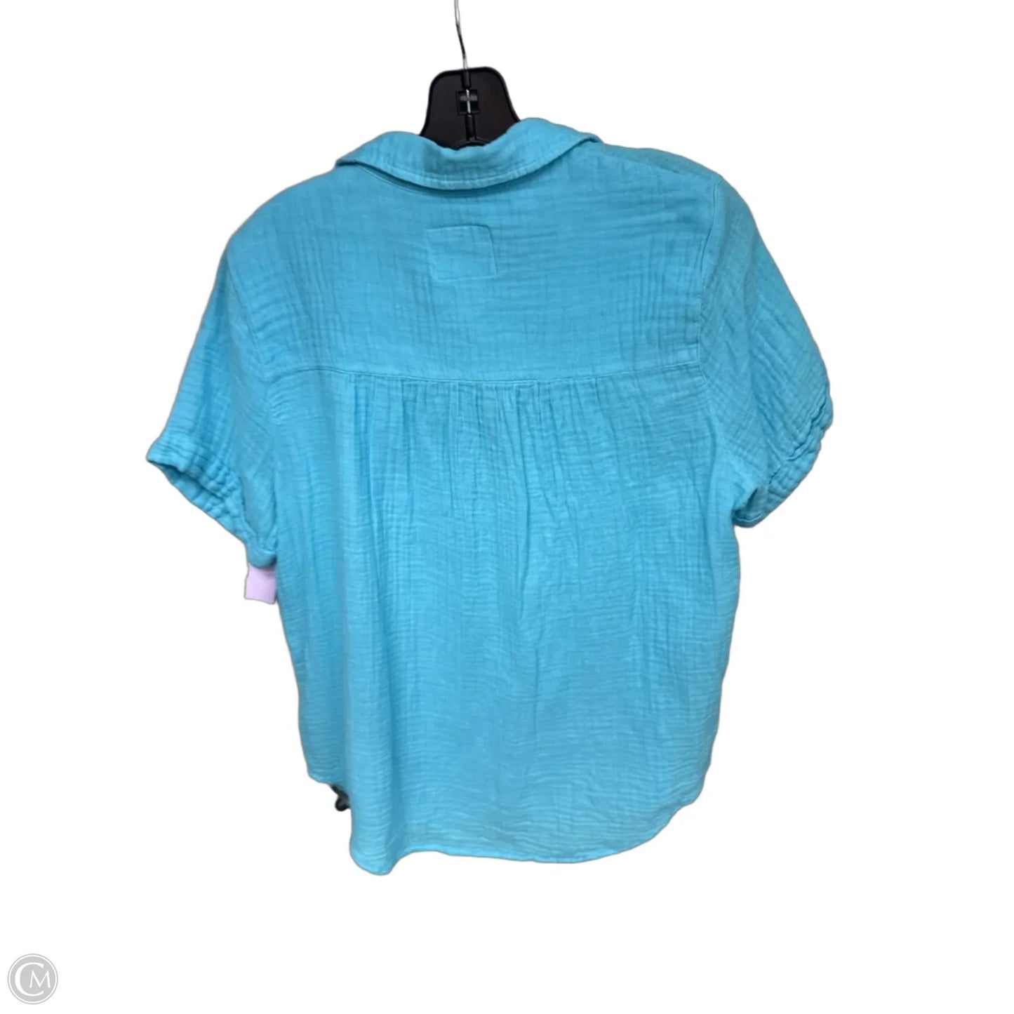 Top Short Sleeve By Rails In Aqua, Size: M