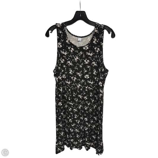 Dress Casual Midi By Old Navy In Black & Cream, Size: L
