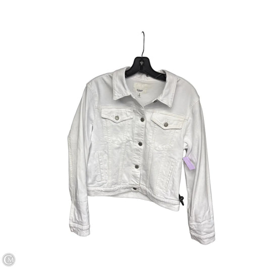 Jacket Denim By Hudson In White Denim, Size: M