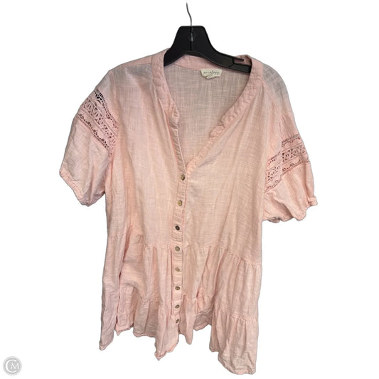 Top Short Sleeve By Clothes Mentor In Pink, Size: 22