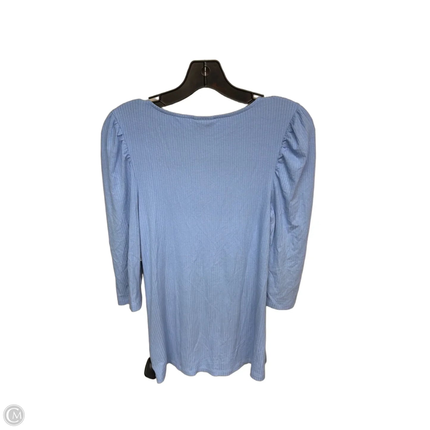 Top 3/4 Sleeve By Bobeau In Blue, Size: S