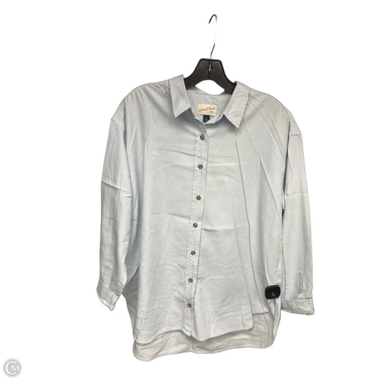 Top Long Sleeve By Universal Thread In Blue, Size: M