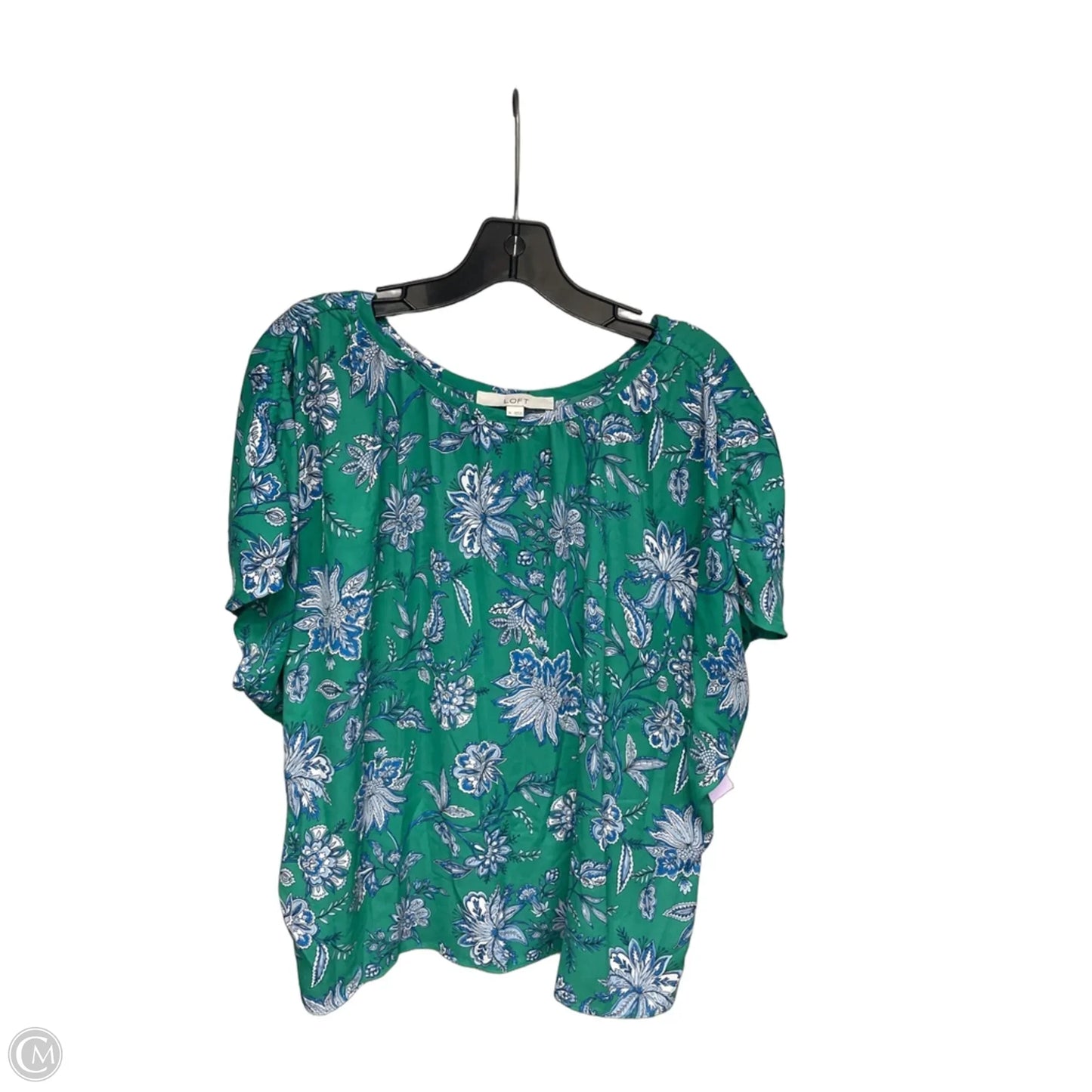 Top Short Sleeve By Loft In Green, Size: Xl