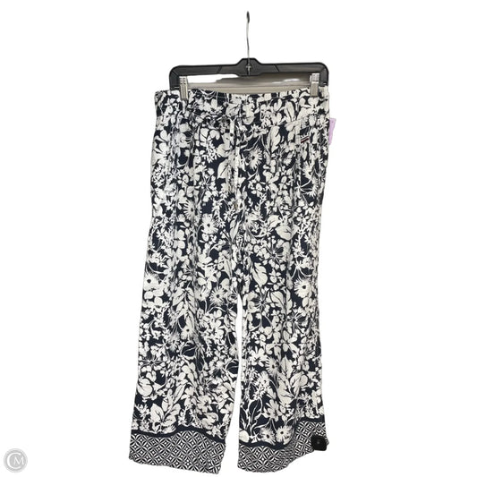 Pants Wide Leg By Tommy Hilfiger In Blue & White, Size: L