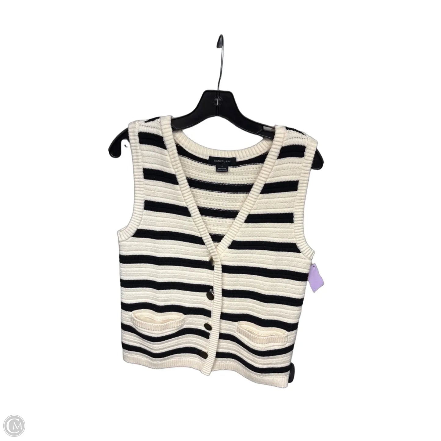 Top Sleeveless By Sanctuary In Black & Cream, Size: S