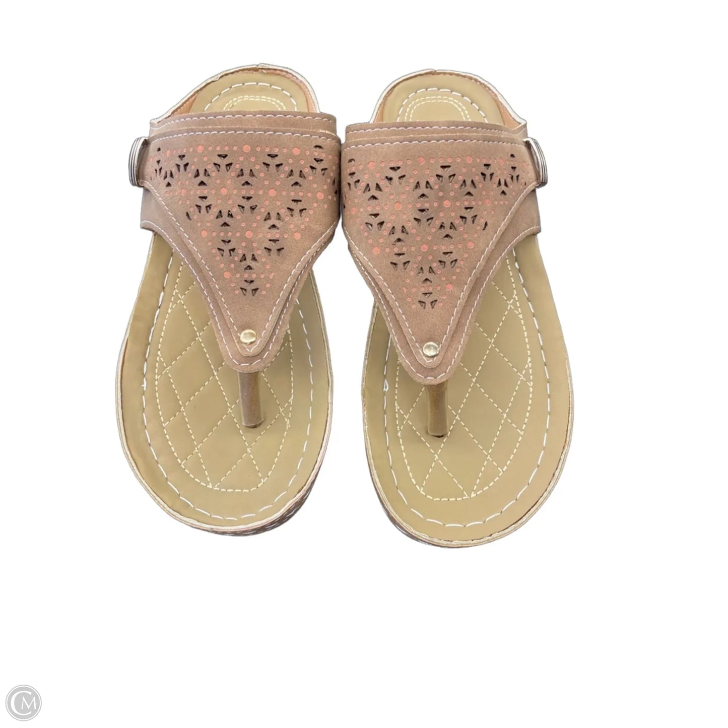 Sandals Flip Flops By Clothes Mentor In Brown, Size: 9