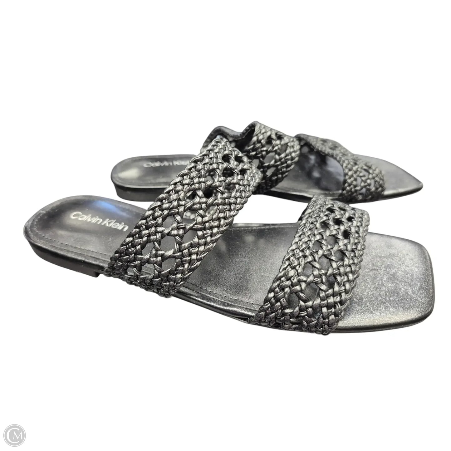 Sandals Flats By Calvin Klein In Black, Size: 7