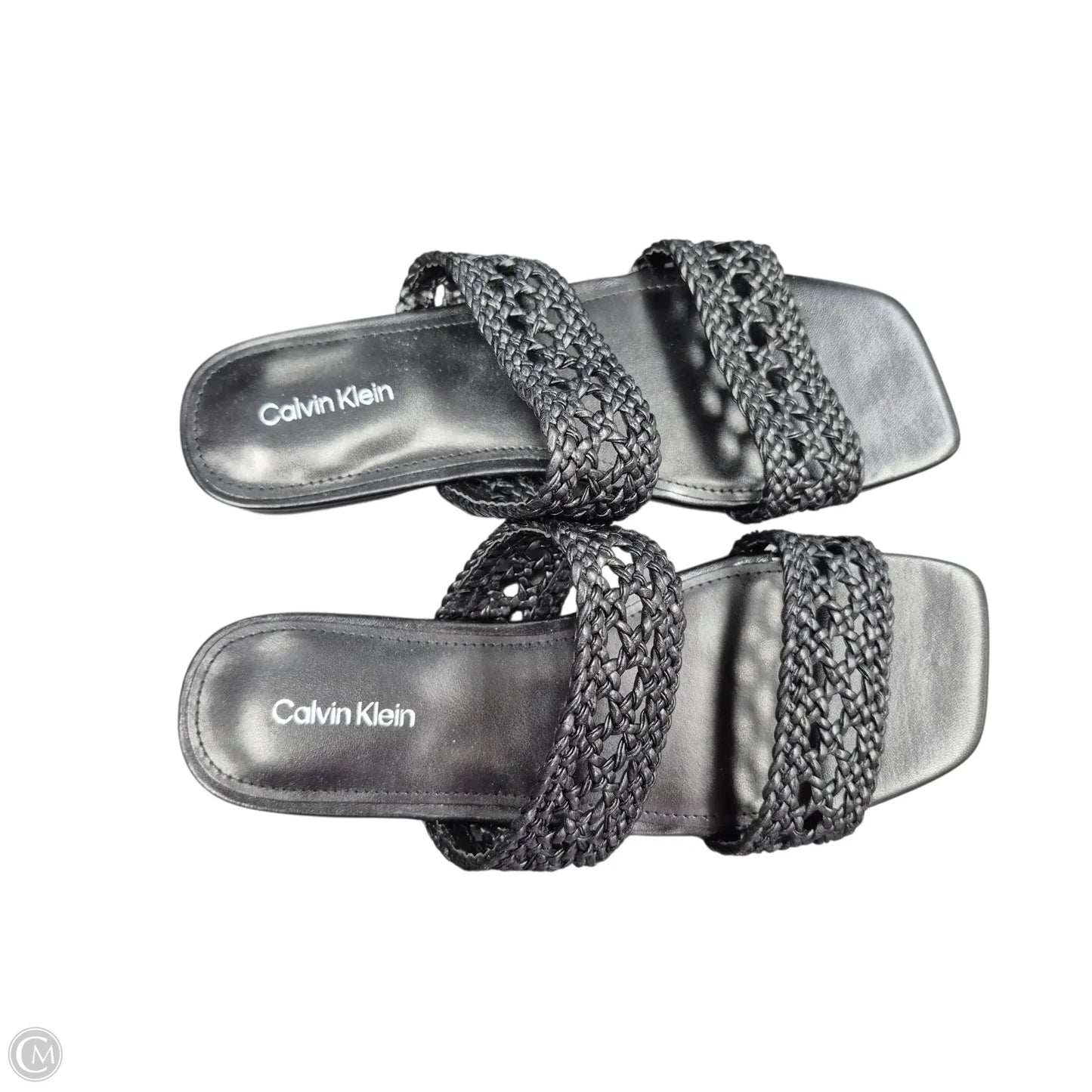 Sandals Flats By Calvin Klein In Black, Size: 7