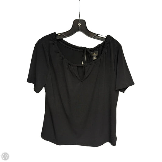 Top Short Sleeve By Worthington In Black, Size: M