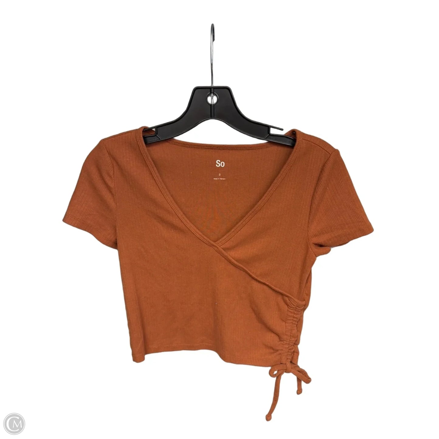 Top Short Sleeve Basic By So In Orange, Size: S
