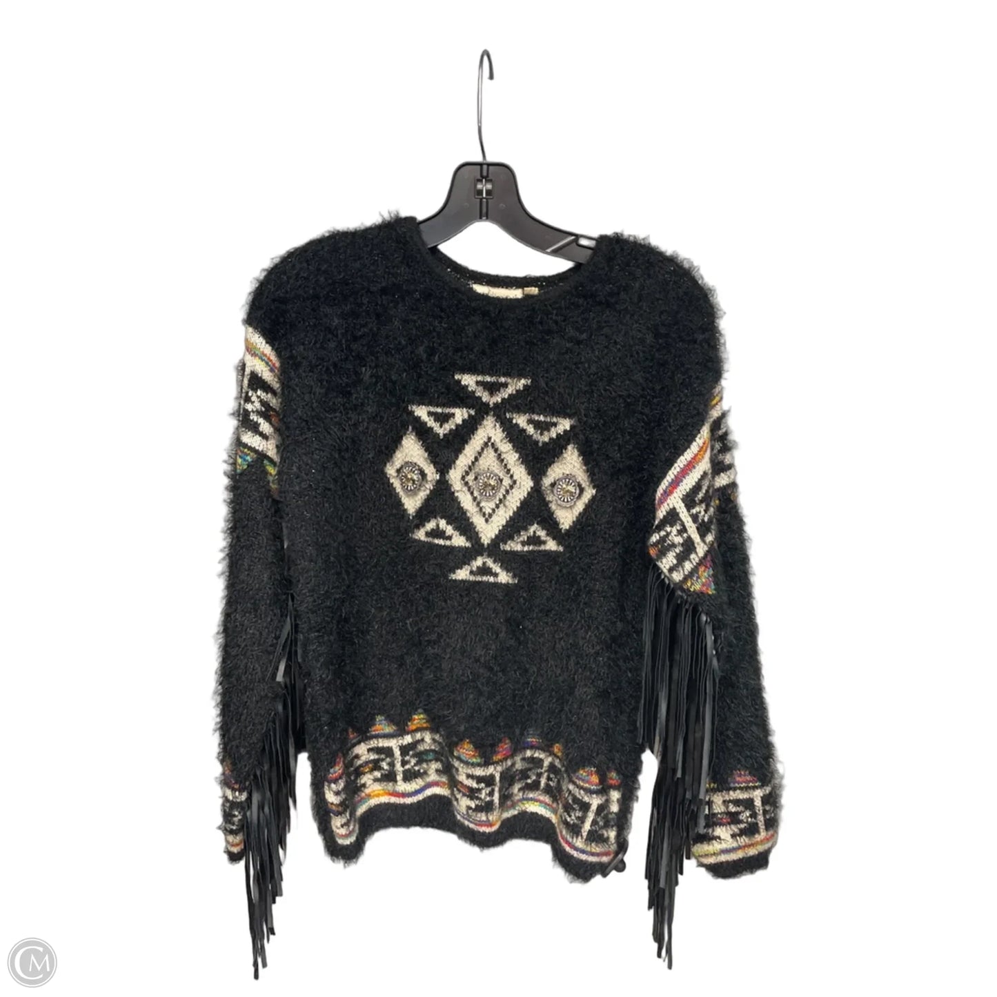 Sweater By Clothes Mentor In Black & White, Size: M