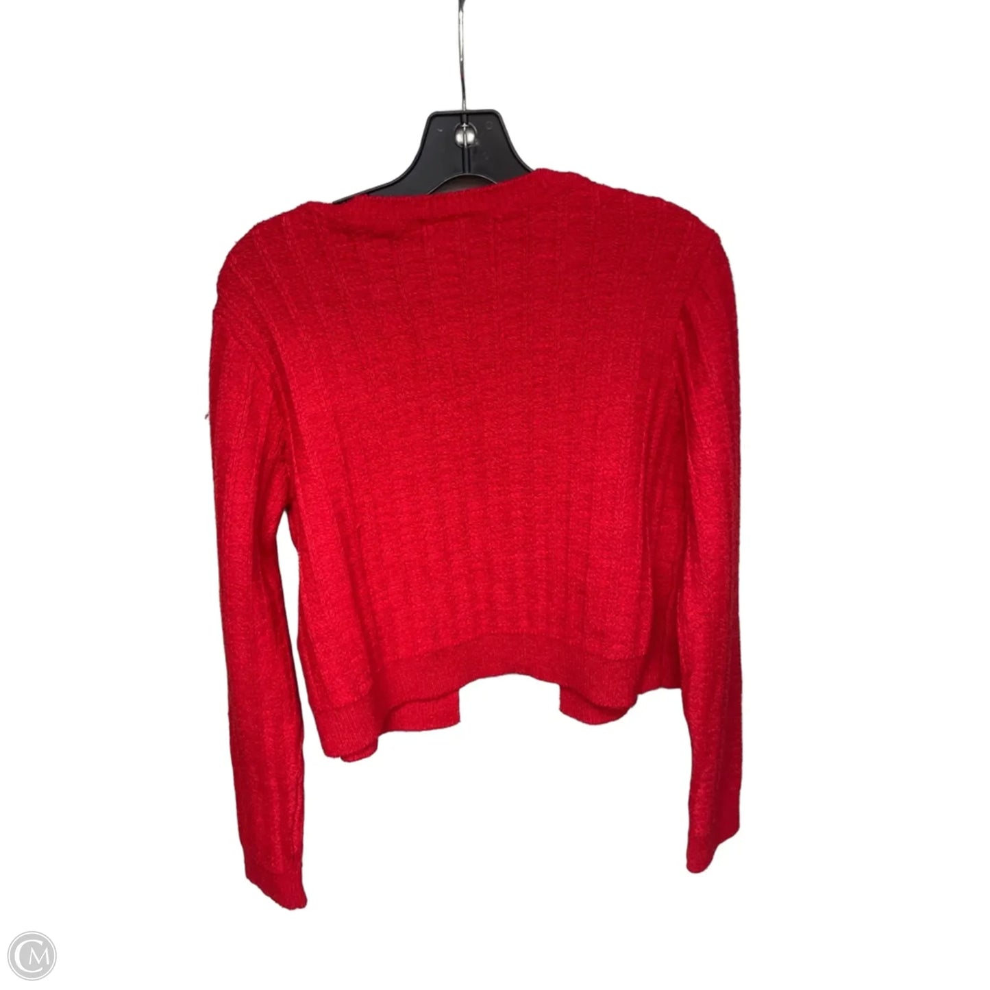 Sweater Cardigan By H&m In Red, Size: S