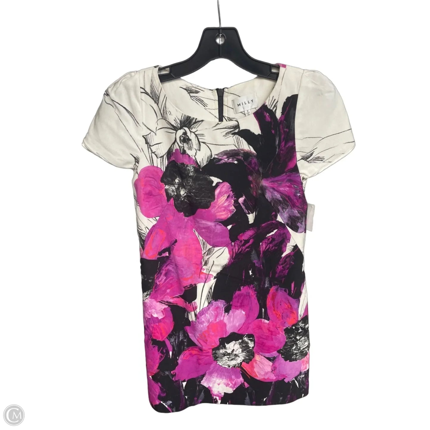 Dress Designer By Milly In Purple & White, Size: 4