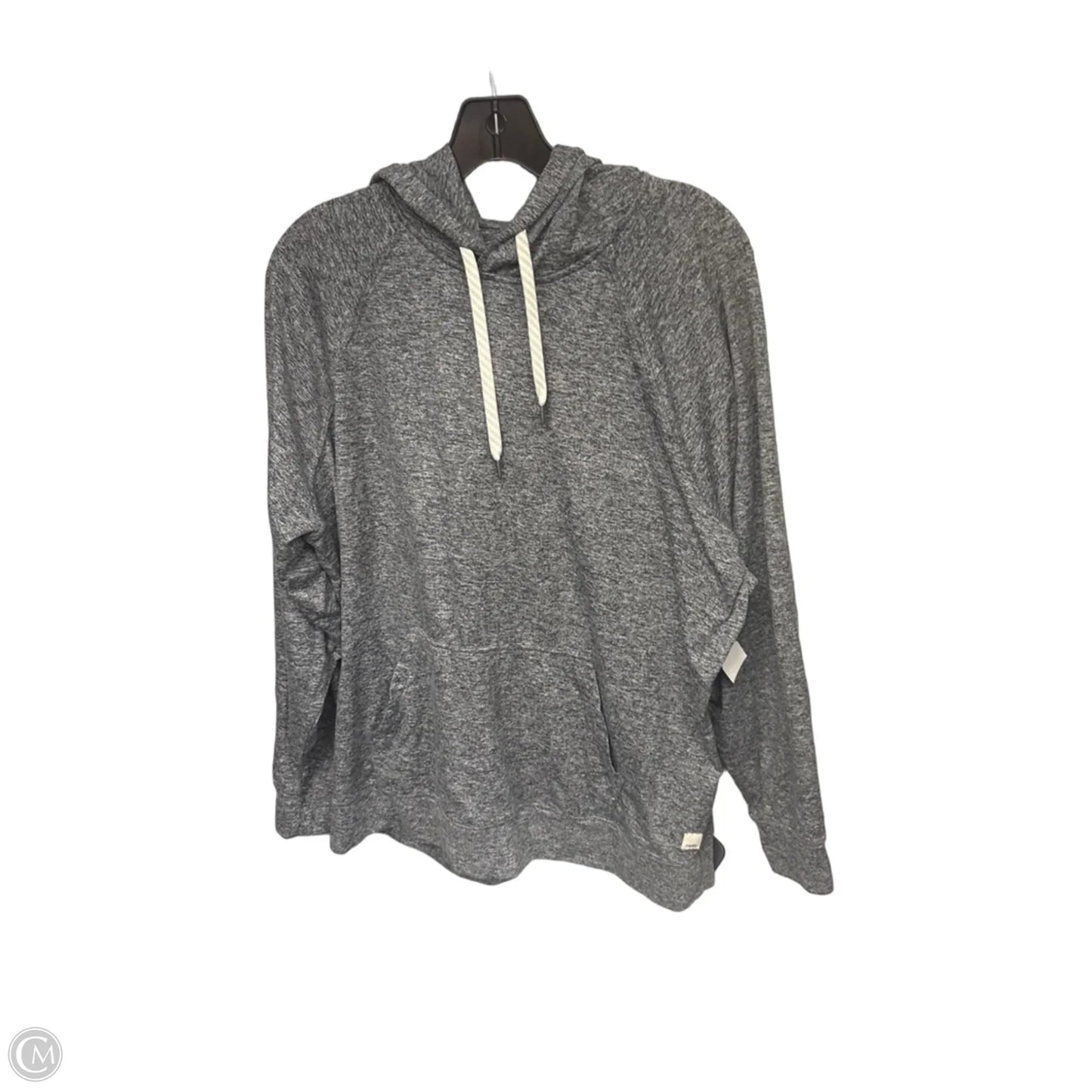 Athletic Top Long Sleeve Hoodie By Vuori In Grey, Size: M