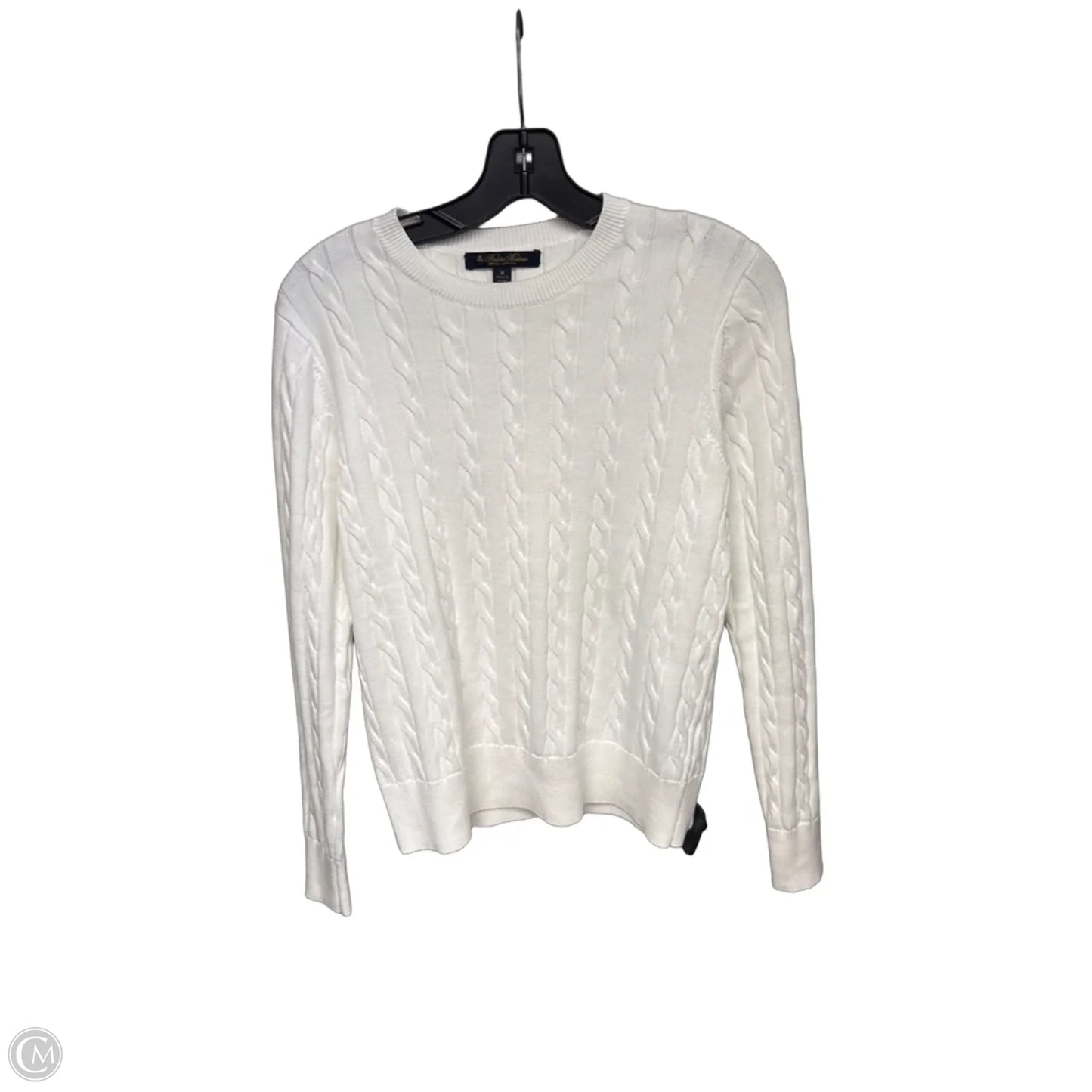 Sweater By Brooks Brothers In White, Size: M