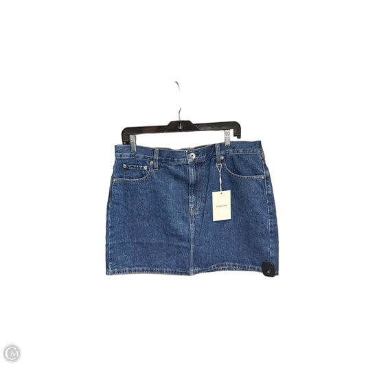 Skirt Midi By Everlane In Blue Denim, Size: 12