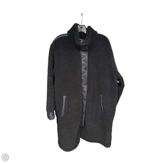 Coat Faux Fur & Sherpa By Athleta In Black, Size: 1x