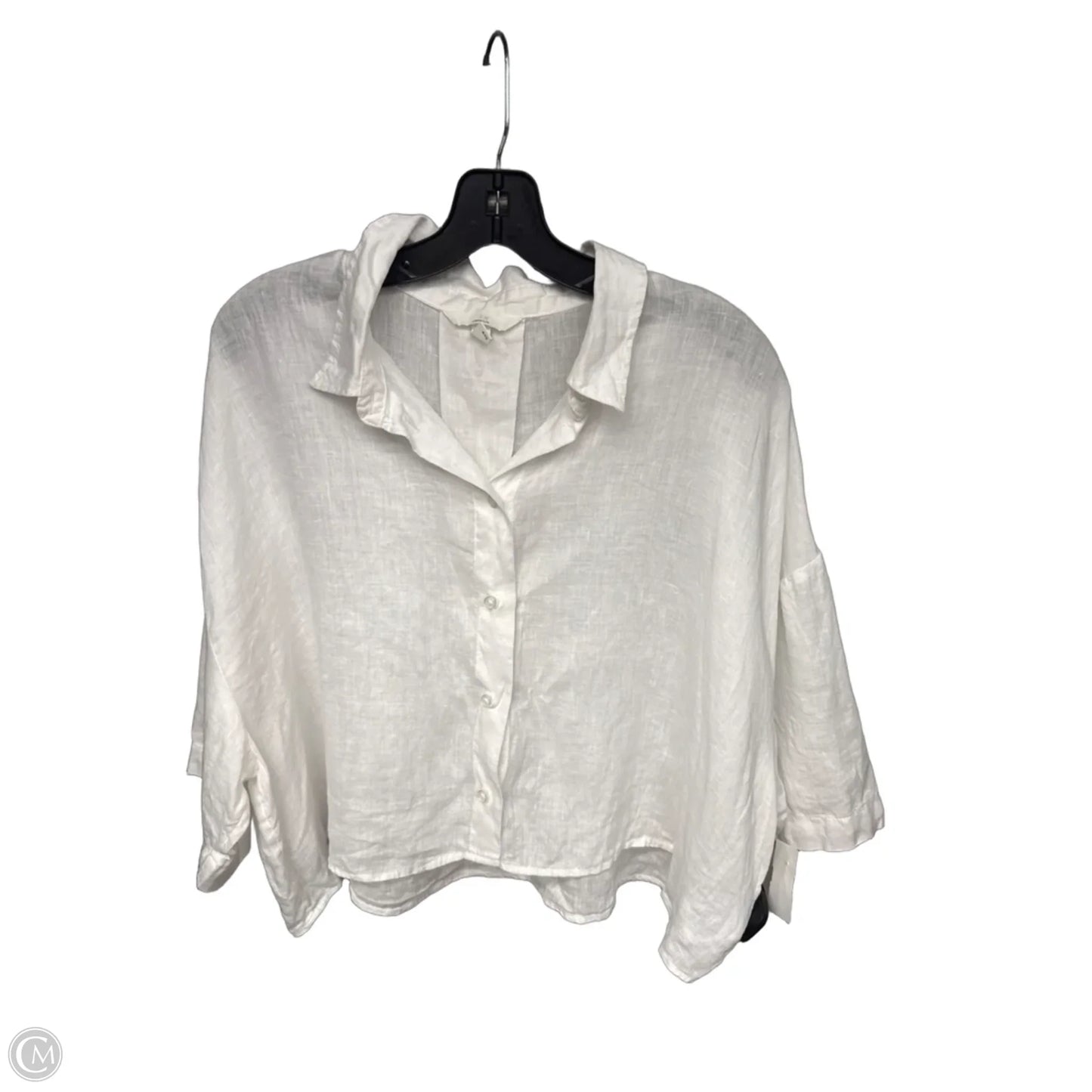 Top Short Sleeve By H&m In White, Size: L